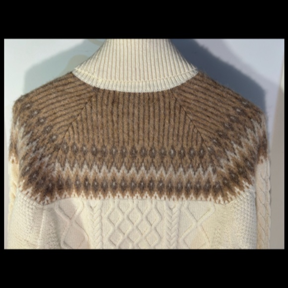 Derek Lam 10 Crosby Marcella Fair Isle Turtleneck Sweater Size S - NWT - Picture 8 of 16